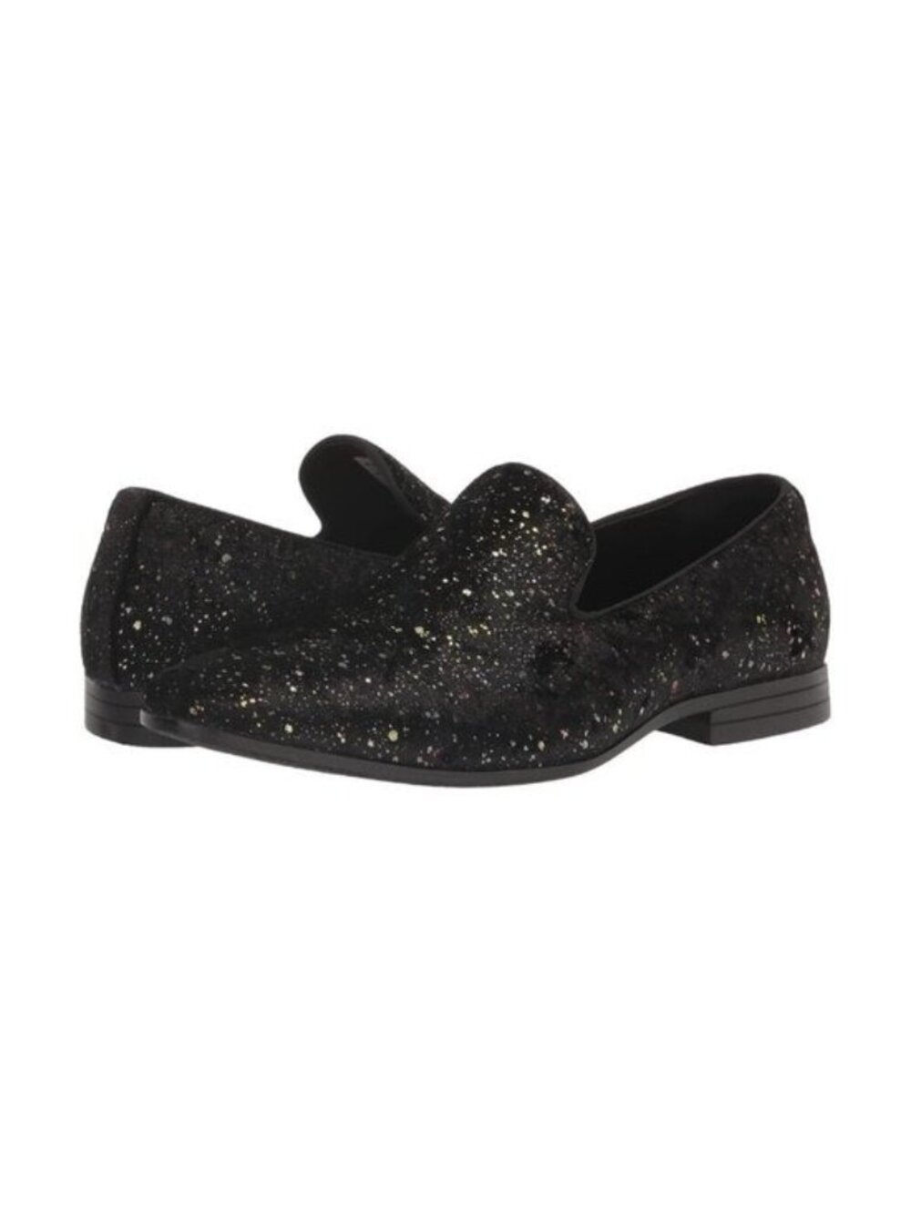 New Stacy Adams Stellar Black Glitter Slip-On Loafers Men’s - Picture 7 of 8